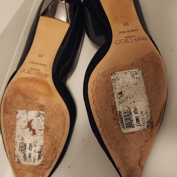 Jimmy Choo Navy Blue  Heels with d'Orsay Elegance - Picture 7 of 7